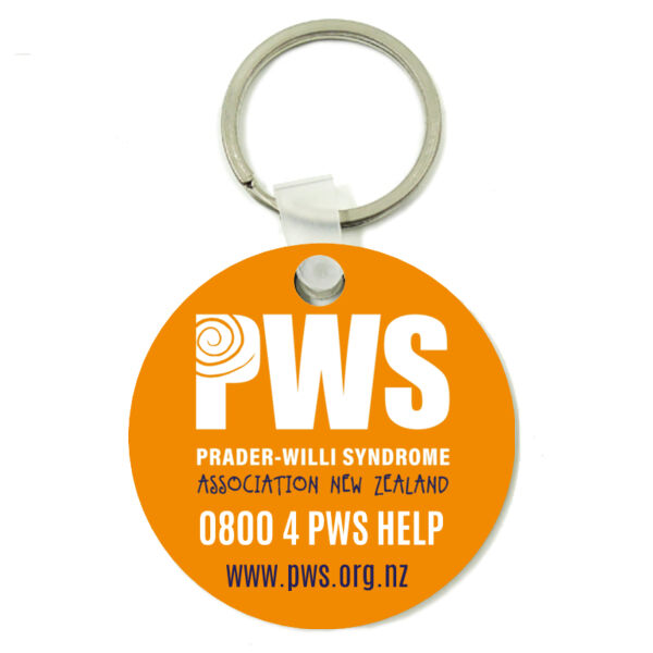 PWS key ring - logo and contacts - orange Thumbnail